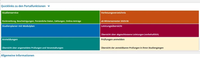 Prüfungen anmelden EXA