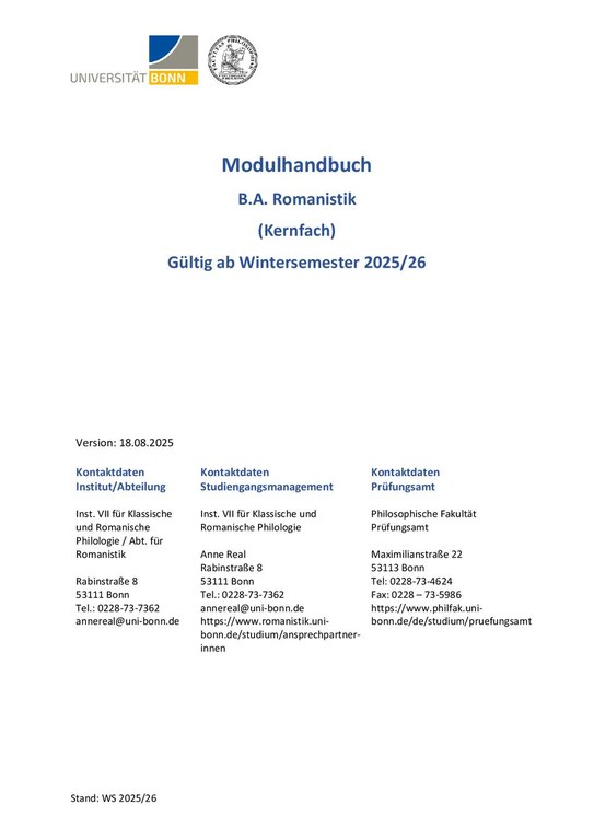 B.A. Romanistik Kernfach_Modulhandbuch ab WS 2526.pdf