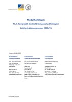 M.A. Romanistik_Modulhandbuch Romanische Philologie ab WS2526.pdf
